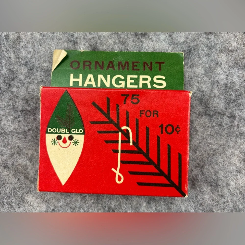 Doubl Glo | Christmas Tree Hangers | Paper Novelty Mfg Company Original Box 1959